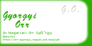 gyorgyi orr business card